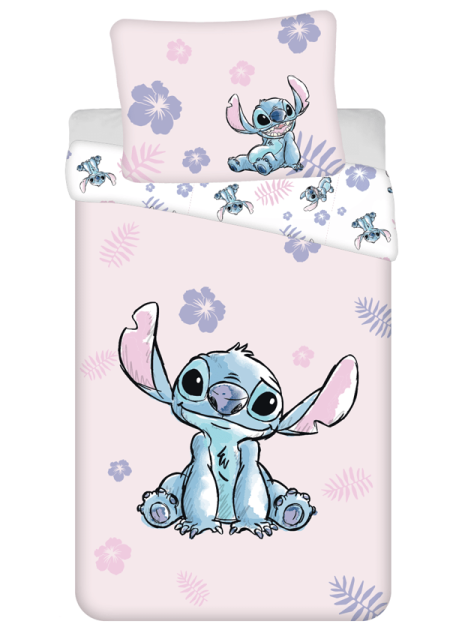 Lilo en Stitch dekbedovertrek roze  140 x 200 cm - 70 x 90 cm - katoen