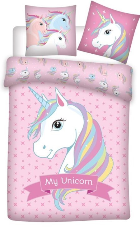 Unicorn Dekbedovertrek My Unicorn 140 x 200 cm - 63 x 63 cm - Polyester