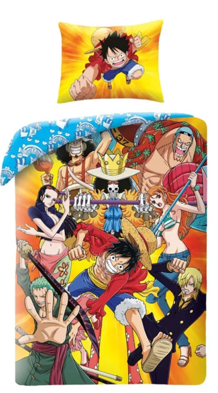 One Piece Dekbedovertrek Adventures 140 x 200 cm polyester