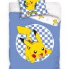 Pikachu Dekbedovertrek  blauw - 140 x 200 cm - 70 x 90 cm