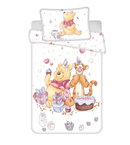 Winnie The Pooh Birthday party dekbedovertrek 135 x 100 cm - Katoen