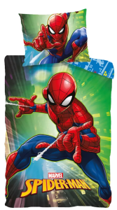 Spiderman Peuterdekbedovertrek city - 100 x 135 cm - Katoen