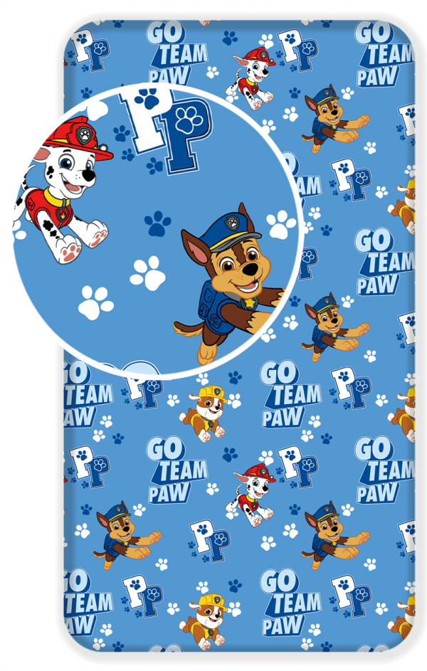 Paw Patrol Hoeslaken eenpersoons 90 x 200 cm blauw