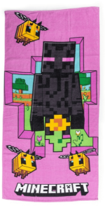 Minecraft paars strandlaken 70x140cm