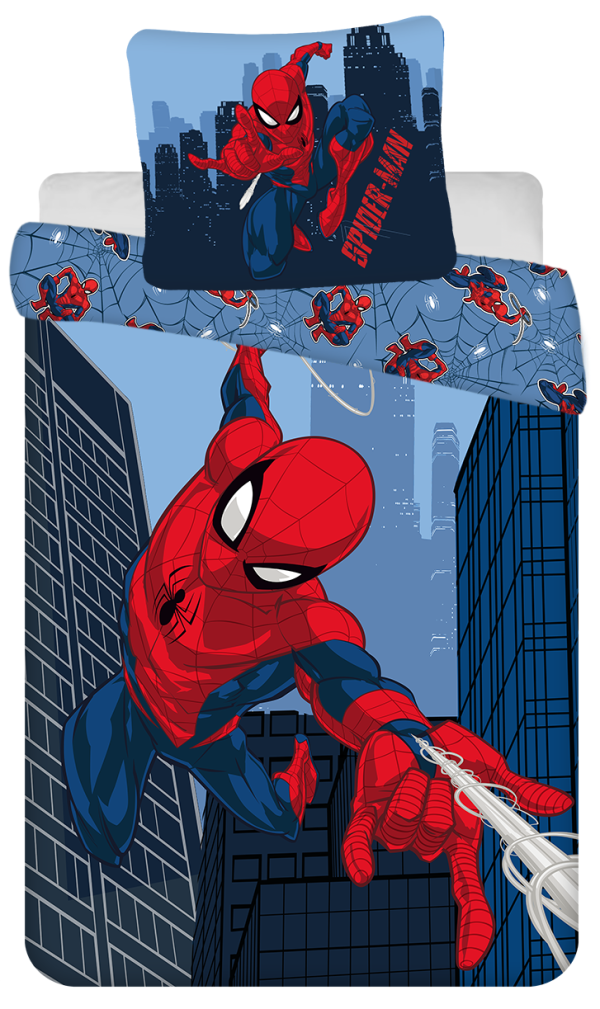 Dekbedovertrek Spiderman 160 x 200 cm - 70 x 80 cm - Duits / Poolse maat