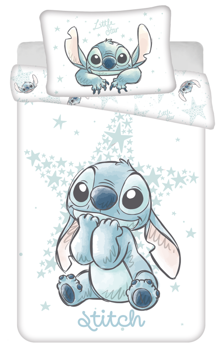 Lilo and Stitch Peuterdekbedovertrek White Star - 100 x 135 cm - Katoen - pre order