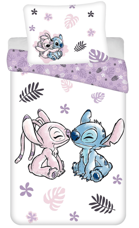 Lilo en Stitch dekbedovertrek Stitch & Angel 140 x 200 cm - 70 x 90 cm - katoen