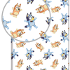 Bluey hoeslaken Bluey en Bingo - Eenpersoons - 90 x 200 cm - Katoen - pre order