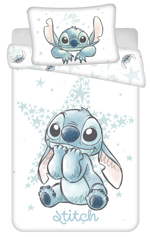 Lilo and Stitch Peuterdekbedovertrek White Star - 100 x 135 cm - Katoen