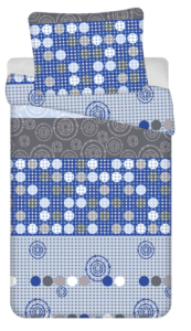 Sweet Home Dekbedovertrek Circles  140 x 200 cm Blauw - Polykatoen