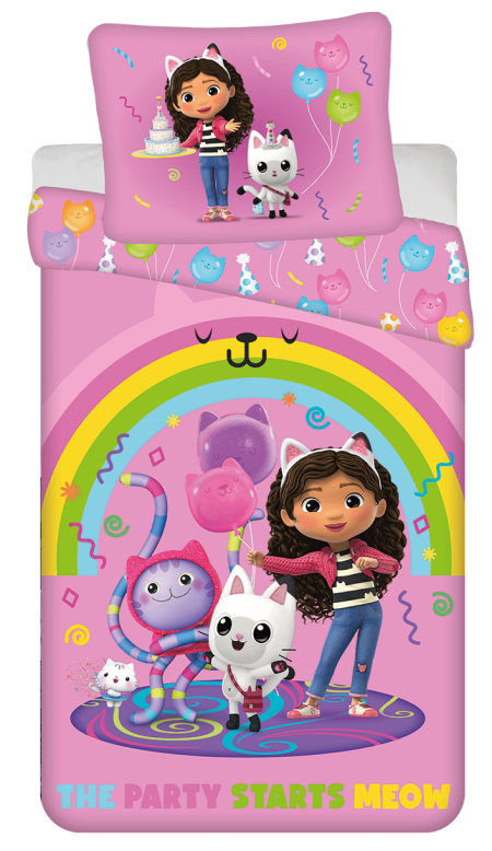 Gabby's Dollhouse Dekbedovertrek Rainbow - 140 x 200 cm - Polyester
