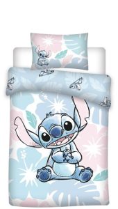 Lilo and Stitch Peuterdekbedovertrek Flowers - 100 x 140 cm - Katoen