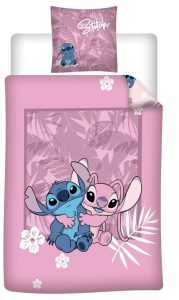 Stitch Dekbedovertrek Flanel Roze 140 x 200 cm - pre order