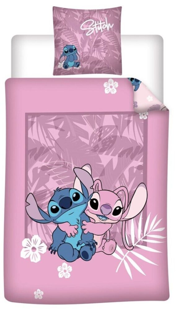 Stitch Dekbedovertrek Flanel Roze 140 x 200 cm - pre order