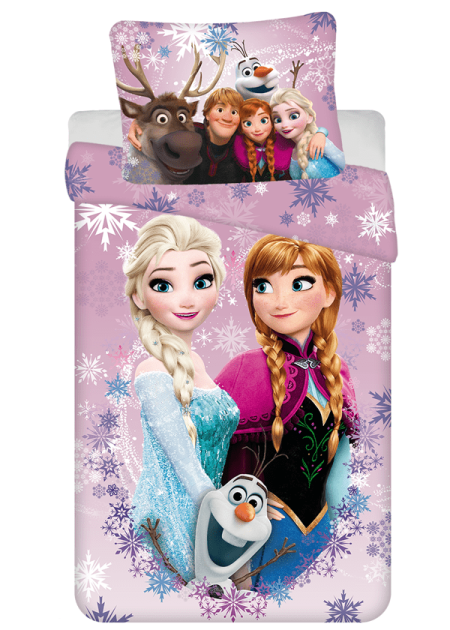 Frozen Dekbedovertrek Snowflakes - Eenpersoons - 140 x 200 cm - Katoen - pre order