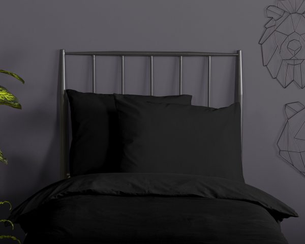 Good Morning Dekbedovertrek "uni dessin" - Zwart - (140x200/220 cm) - Katoen - Afbeelding 3