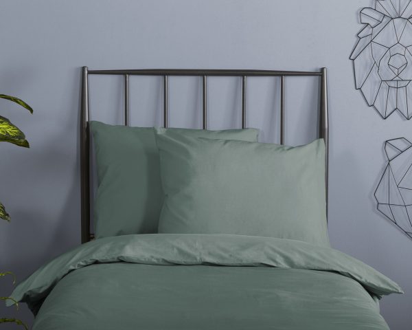 Good Morning Ledikant babydekbedovertrek "uni dessin" - Groen - (100x135 cm) - Katoen - Afbeelding 3