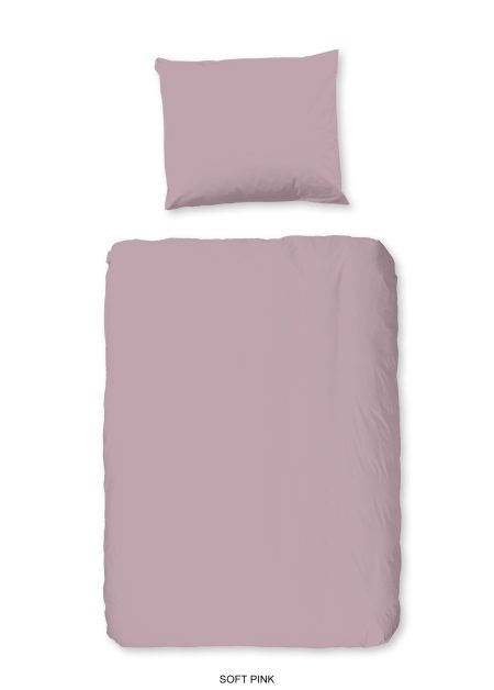 Good Morning Ledikant babydekbedovertrek "uni dessin" - Roze - (100x135 cm) - Katoen