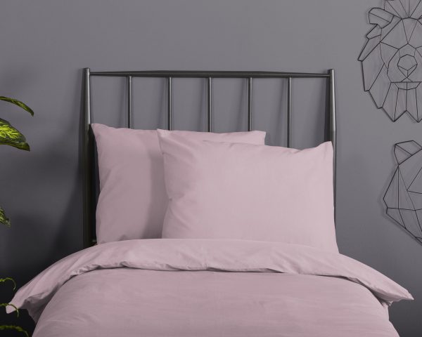 Good Morning Ledikant babydekbedovertrek "uni dessin" - Roze - (100x135 cm) - Katoen - Afbeelding 3