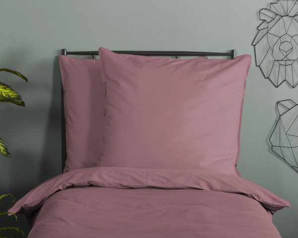 HIP Dekbedovertrek "uni dessin" - Roze - (135x200 cm) - Katoen Satijn - Afbeelding 3