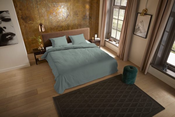 Pure Dekbedovertrek "uni dessin" - Groen - (240x200/220 cm) - Microfiber - Afbeelding 2