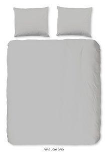 Pure Dekbedovertrek "uni dessin" - Grijs - (240x200/220 cm) - Microfiber