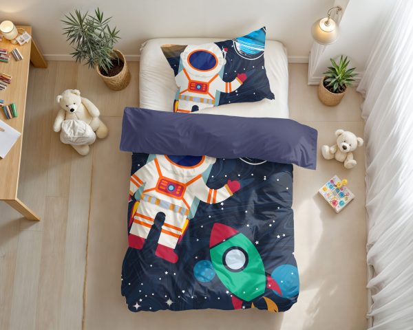 Little Monster Space man 2 Blauw 140 x 200/220 cm - Afbeelding 2