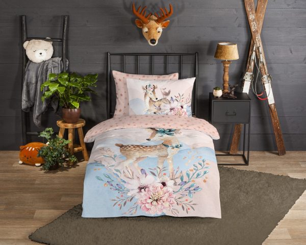 Good Morning Kinderdekbedovertrek "bambi" - Multi - (140x200/220 cm) - Katoen Flanel - Afbeelding 2