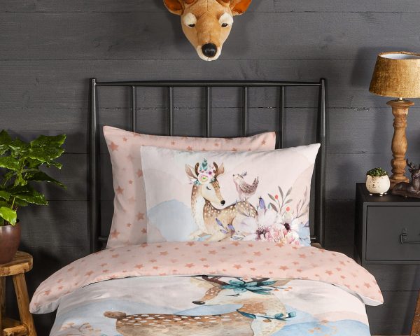 Good Morning Kinderdekbedovertrek "bambi" - Multi - (140x200/220 cm) - Katoen Flanel - Afbeelding 3