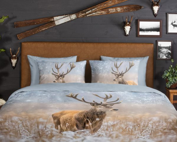 Good Morning Dekbedovertrek "rendier" - Multi - (240x200/220 cm) - Katoen Flanel - Afbeelding 3