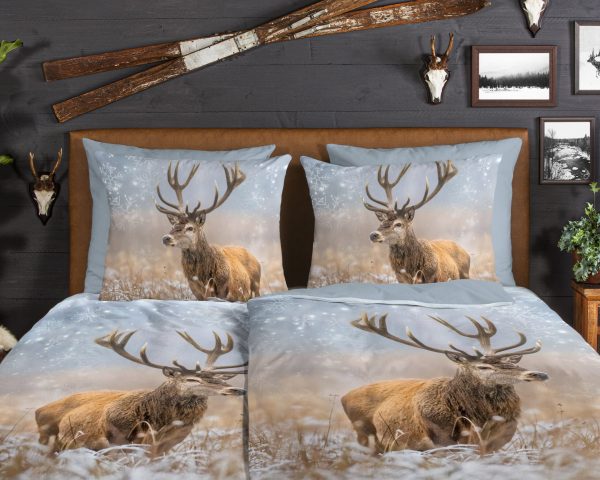 Good Morning Dekbedovertrek "rendier" - Multi - (155x220 cm) - Katoen Flanel - Afbeelding 3