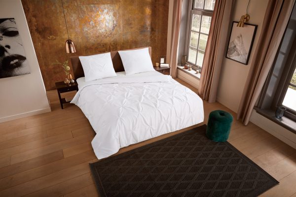 Pure Dekbedovertrek "luxe stiksel plooien" - Wit - (200x200/220 cm) - Microfiber - Afbeelding 2