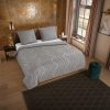 Pure Dekbedovertrek "luxe zizag biezen/ borduursels" - Taupe - (200x200/220 cm) - Microfiber - Afbeelding 2