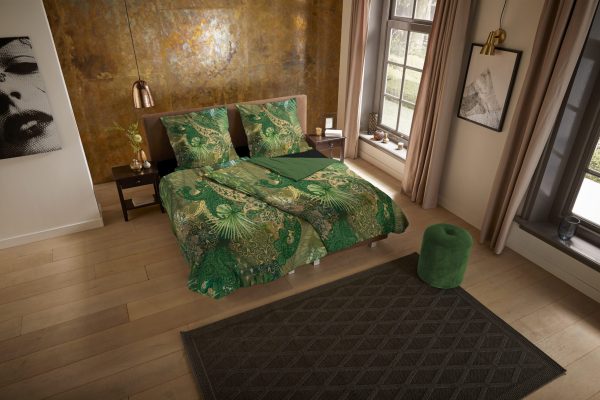 Pure Dekbedovertrek "oosterse/ arabische print" - Groen - (135x200 cm) - Microfiber - Afbeelding 2