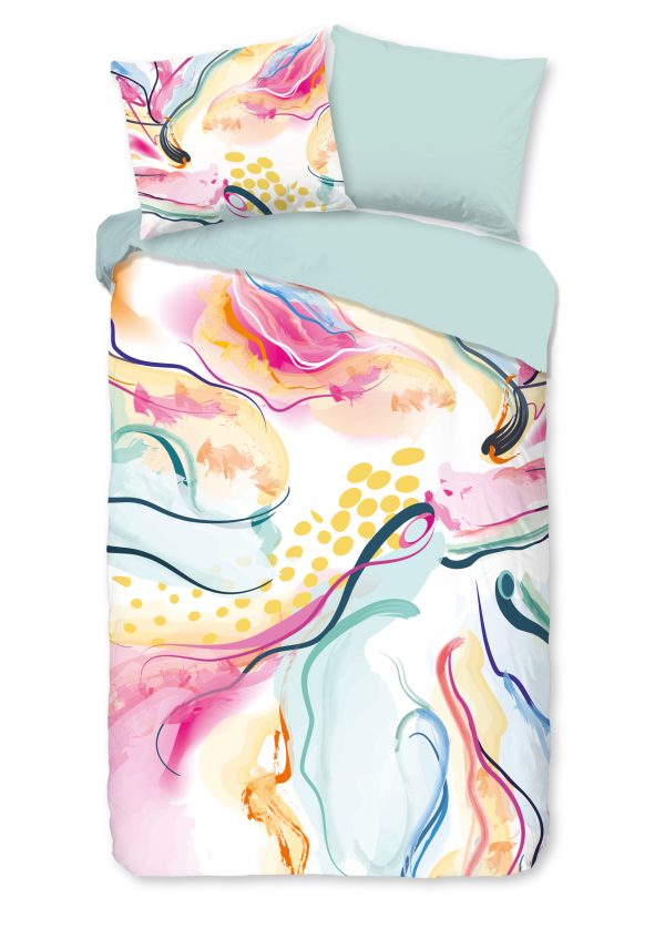 Good Morning Dekbedovertrek "moderne print" - Multi - (140x200/220 cm) - Katoen