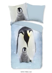 Good Morning Dekbedovertrek "pinguins" - Multi - (200x200 cm) - Katoen Flanel