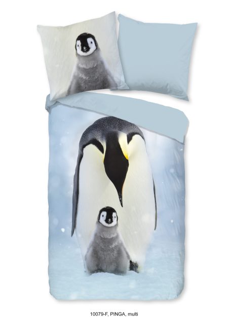 Good Morning Dekbedovertrek "pinguins" - Multi - (200x200 cm) - Katoen Flanel