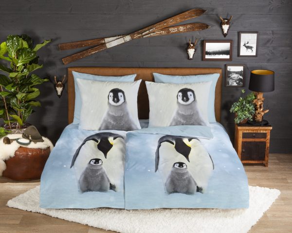 Good Morning Dekbedovertrek "pinguins" - Multi - (200x200 cm) - Katoen Flanel - Afbeelding 2