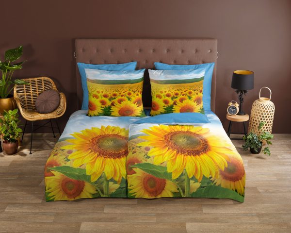 Good Morning Dekbedovertrek "zonnebloemen" - Multi - (135x200 cm) - Katoen - Afbeelding 2