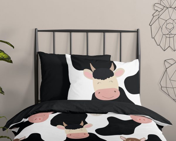 Good Morning Ledikant babydekbedovertrek "koeien" - Multi - (100x135 cm) - Katoen - Afbeelding 3