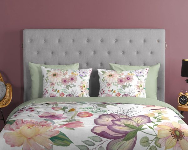 Good Morning Dekbedovertrek "bloemen" - Wit - (240x200/220 cm) - Katoen - Afbeelding 3