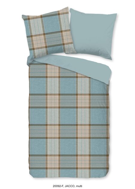 Good Morning Dekbedovertrek "ruit" - Multi - (200x200 cm) - Katoen Flanel