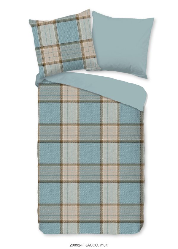 Good Morning Dekbedovertrek "ruit" - Multi - (200x200 cm) - Katoen Flanel