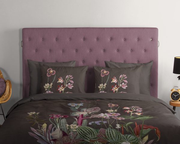 Good Morning Dekbedovertrek "bloemen" - Bruin - (200x200/220 cm) - Katoen - Afbeelding 3