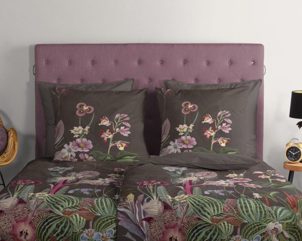 Good Morning Dekbedovertrek "bloemen" - Bruin - (135x200 cm) - Katoen - Afbeelding 3