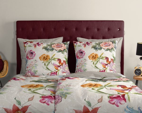 Good Morning Dekbedovertrek "bloemen" - Zand - (155x220 cm) - Katoen - Afbeelding 3