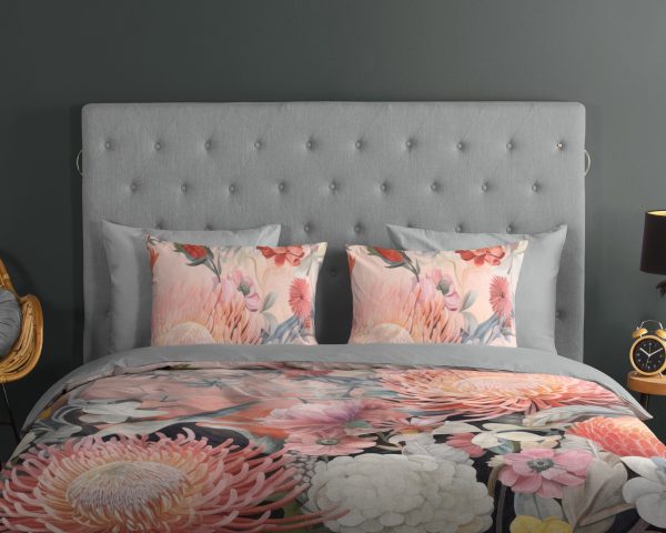 Good Morning Dekbedovertrek "bloemen" - Roze - (200x200/220 cm) - Katoen - Afbeelding 3