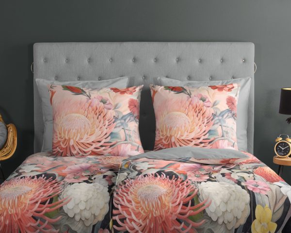 Good Morning Dekbedovertrek "bloemen" - Roze - (200x200 cm) - Katoen - Afbeelding 3