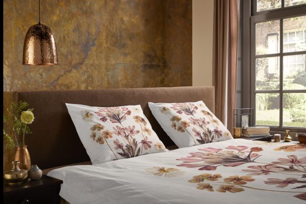 Pure Dekbedovertrek "gedroogde bloemen" - Zand - (200x200 cm) - Microfiber - Afbeelding 3