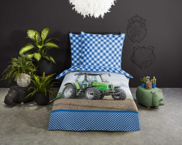 Good Morning Kinderdekbedovertrek "tractor" - Groen - (140x200 cm) - Katoen - Afbeelding 2